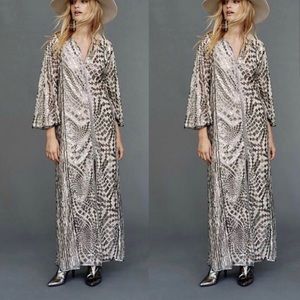 Anna Sui Silver Maxi Dress